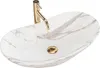 Rea Aufsatzwaschbecken Royal Lava Matt Oval White Produktbild-Vorschau 1