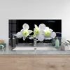 DEQORI Küchenrückwand Glas 100x50 cm 'Orchidee mit Produktbild-Vorschau 4