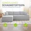 Juskys Sofa Coredo - Hellgrau, moderne Couch aus Cord mit Produktbild-Vorschau 2