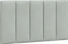 A light gray upholstered headboard with vertical tufting. Produktbild-Vorschau