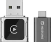 Two electronic adapters shown side-by-side on a white background. Voir les images du produit