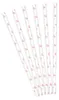 Cannucce di carta con cuori 19cm bianco rosa set da 10 Anteprima dell’immagine prodotto 3