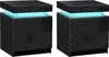 CLIPOP table de nuit set de 2, avec LED RGB, 2 tiroirs, Voir les images du produit 1