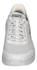 A close-up, front-facing view of a white Skechers Go Walk sneaker. Voir les images du produit