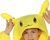 A child wearing a yellow hooded costume with cartoon eyes and ears. Voir les images du produit