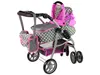 Leantoys Puppenwagen 2 in 1 Tragetasche rosa Sterne Produktbild-Vorschau 11