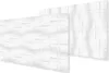 HEXIM 3D Wandpaneele, PVC Kunststoff weiß - Quadrat Design Produktbild-Vorschau 3