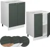 Küchenunterschrank Vicco Fame-Line Grün-Gold Landhaus 60 cm Produktbild-Vorschau 6