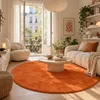 Hochflor Shaggy Teppich Palace Orange Rund, Größe:133 cm Produktbild-Vorschau 1