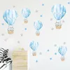 Blaue Babyelefant Wandsticker mit Heißluftballon und Produktbild-Vorschau 3