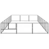 vidaXL Hundezwinger Schwarz 24 m² Stahl -  Hundezwinger & Produktbild-Vorschau 4
