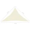 vidaXL Tenda da sole 160 g/m² Crema 3,5x3,5x4,9 m HDPE Anteprima dell’immagine prodotto 13