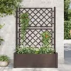 Bac à plantes avec treillis 100x43x142 cm PP Moka Voir les images du produit 8