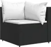 vidaXL 4-tlg. Garten-Lounge-Set mit Kissen Schwarz Poly Produktbild-Vorschau 4