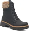 A black lace-up boot with a fur trim. Anteprima dell’immagine prodotto