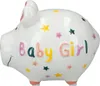 KCG Sparschwein Baby Girl Keramik mit Stopfen 12x10cm Produktbild-Vorschau 3