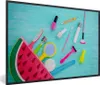 MuchoWow® MuchoWow® Gerahmtes Poster Melone mit Make-up Produktbild-Vorschau 1