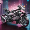 Jeu de construction Klemmbausteine, modèle de moto chopper, Voir les images du produit 4