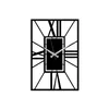 A black and white clock with Roman numerals on a white background. Produktbild-Vorschau