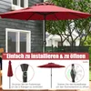 Parasol COSTWAY φ 250 cm, parasol de jardin avec manivelle Voir les images du produit 6