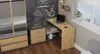 BDW Bureau d'angle, 3 tiroirs 2 étagères, Anthracite / Voir les images du produit 3