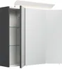 Badezimmer Spiegelschrank 3-türig LED-Lampe 70 cm Grafit Produktbild-Vorschau 2