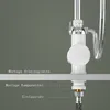 A diagram showing the installation of a bathroom faucet with a shower attachment, illustrating different components and mounting points. Produktbild-Vorschau