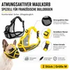 2er-Set Maulkorb Französische Bulldogge, schwarz & gelb, Produktbild-Vorschau 2