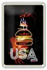 Blechschild Reise 12x18cm Amerika USA American Burger Produktbild-Vorschau 1