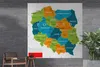 MuchoWow® Zahradní plakáty - Mapa Polska v jasných barvách Náhled obrázku produktu 4