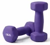 Relaxdays, set di 2 manubri, ghisa, 1 kg, rivestiti, Anteprima dell’immagine prodotto 1