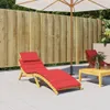 The Living Store Sonnenliegen-Auflage Rot 186x58x3 cm Produktbild-Vorschau 1