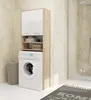 A washing machine cabinet in a bathroom setting. Produktbild-Vorschau