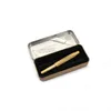 A brass Kaweco Sport fountain pen is displayed inside its metal case, which is open. Produktbild-Vorschau