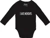 Huuraa Baby Body I hate mondays Schriftzug 68 Black  Produktbild-Vorschau 1