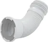 A white flexible pipe with a grey gasket on one end, isolated on a white background. Produktbild-Vorschau