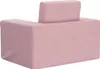 vidaXL Rozkladacia pohovka pre deti Pink Soft Plush Náhľad obrázku produktu 5