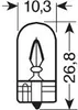 Lampa 12V / żarówka z cokołem szklanym (W5W) 5W W2,1x9,5d 2 Podgląd zdjęcia produktu 2
