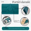 Damenleder Portemonnaie grün großes genarbtes Leder Produktbild-Vorschau 3