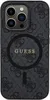 A close-up shot of a black and gray patterned iPhone case with a circular MagSafe charger cutout and the Guess logo. Náhľad obrázku produktu