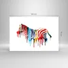 Bilder auf glas - Zebra Detail digital wild - 100x70cm - Produktbild-Vorschau 3