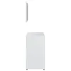 A white bathroom cabinet and a mirror are shown against a white background. Anteprima dell’immagine prodotto