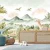 Fototapeta filzelinowa dziecięca Wesołe Dinozaury Pejzaż Podgląd zdjęcia produktu 2