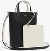 LACOSTE sac à épaule Anna Vertical Shopping Bag Noir Farine Voir les images du produit 7