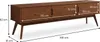 TIVOLI Lowboard aus Massivholz, 180 cm Kastanie Finish- TV Produktbild-Vorschau 6