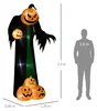 HOMCOM 240cm Aufblasbar Kürbisgeist Halloween Horror Deko Produktbild-Vorschau 3