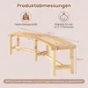 COSTWAY Gartenbank gebogen, Holzbank ohne Rückenlehne, Produktbild-Vorschau 7