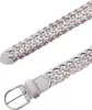 MUSTANG Leder Gürtel Braided Leather Belt W90 White weiß Produktbild-Vorschau 2