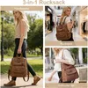 15L Rucksack Kunstlederrucksack Geldbörse Umhängetasche Produktbild-Vorschau 5