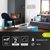 A modern living room with a fireplace, armchair, and sofa. Produktbild-Vorschau